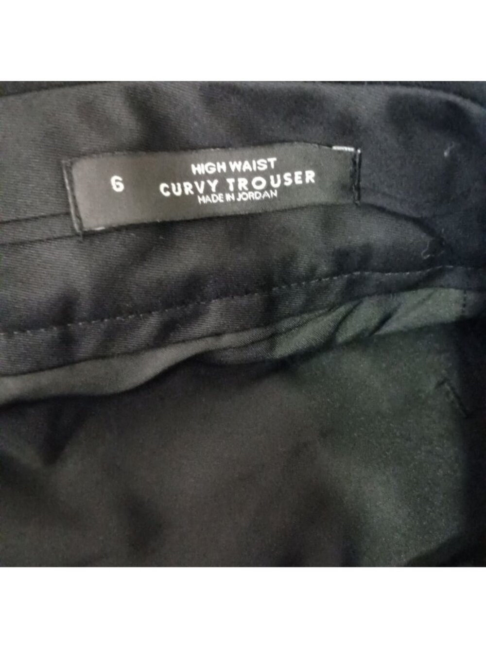 Ann Taylor LOFT Curvy High Waist Wide Leg Trouser Pants Black Women Size 6 - Picture 6 of 7